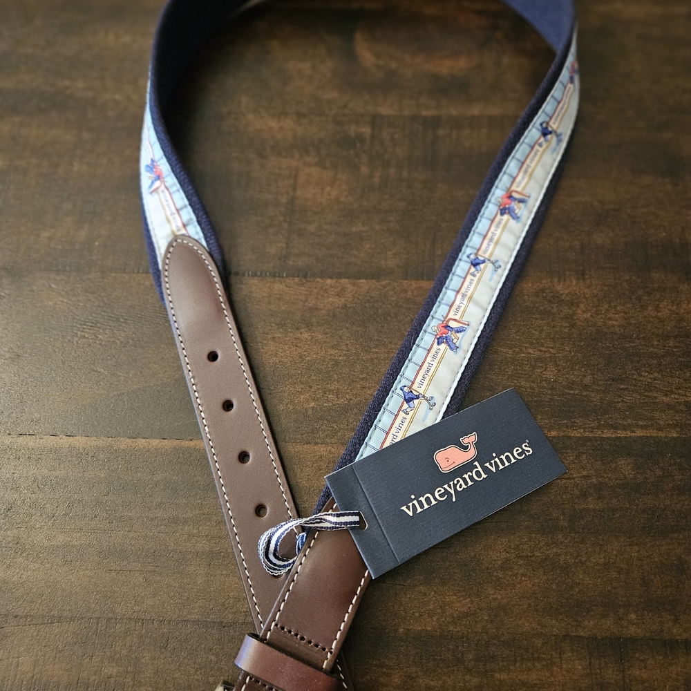 Vineyard Vines Brown and Blue Men's Belt